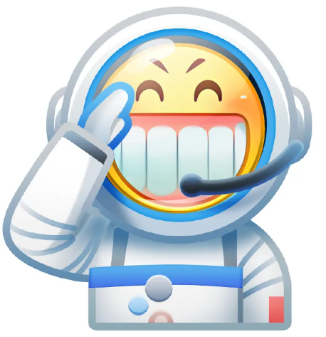 当emoji化身宇航员表情包