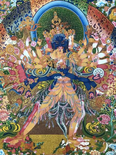 传世收藏佳作《时轮金刚》_颜料_唐卡_文化_绘画