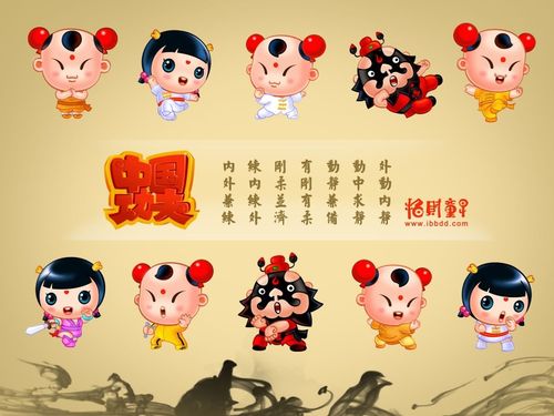 招财童子:中国功夫卡通桌面壁纸 - 第1张
