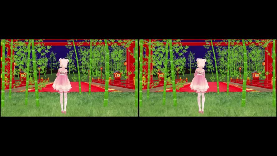 【bc分屏vr】分屏vr资源-镜音妹妹の桃源恋歌_mmd·3d