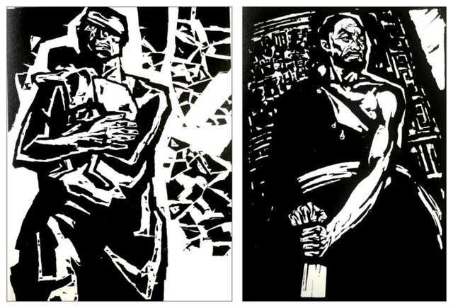 他在自己的创作中揭橥了人的精神状态,同时也反映了中国版画艺术实践