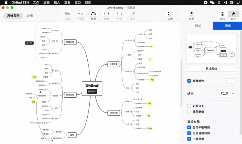 思维导图 xmind zen for mac v10.0.1 中文破解版