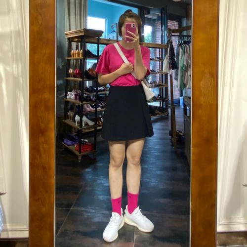 177cm 140斤穿搭_穿搭_日常穿搭_纯色t_女装_时尚_穿搭