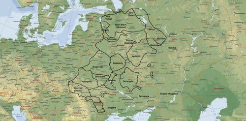 早期东斯拉夫民族的分布