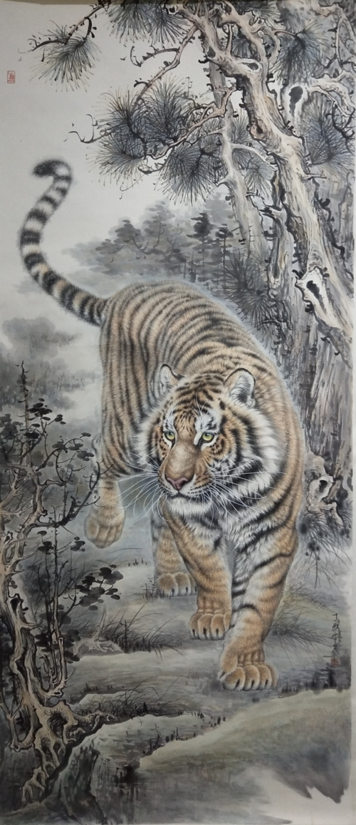 实力派工笔虎画家李雪刚