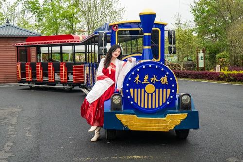 木兰水镇虽然是以军事主题为主的旅游景区,这条紫藤花