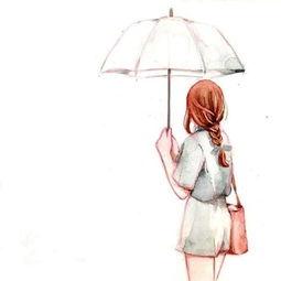 女生头像撑伞