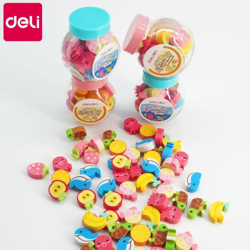 可爱创意卡通水果海洋动物 小学生奖励用 得力迷你可爱橡皮擦