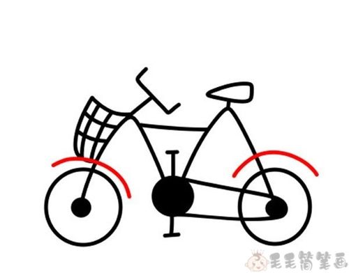 自行车简笔画自行车儿童绘画步骤图