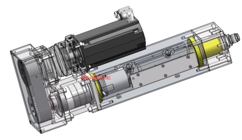 枫信伺服电动缸折返式内部构造图