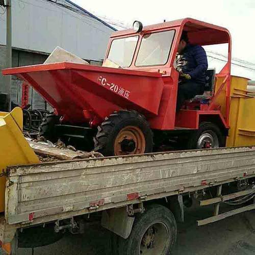 建筑工地用翻斗车前卸式工程翻斗车顾客推荐工地拉料运输翻斗车