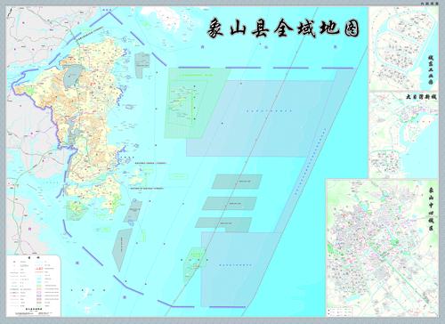 象山县首次编制陆海一体全域地图