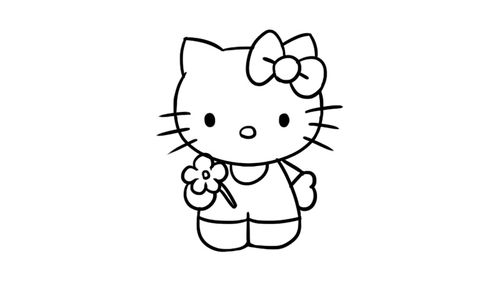 凯蒂猫涂色画