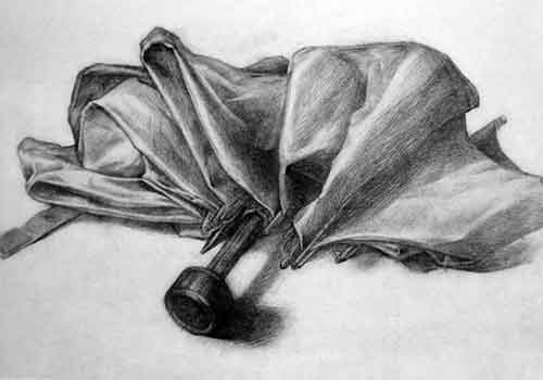 简单静物组合素描作品