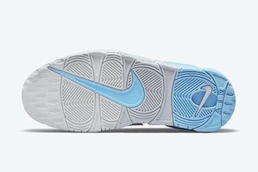 nikeairmoreuptempo皮蓬大air撕纸篮球鞋白淡蓝