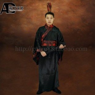 春秋唐朝楚国秦国大臣士大夫服装 男士古装汉服屈原秦汉三国战国