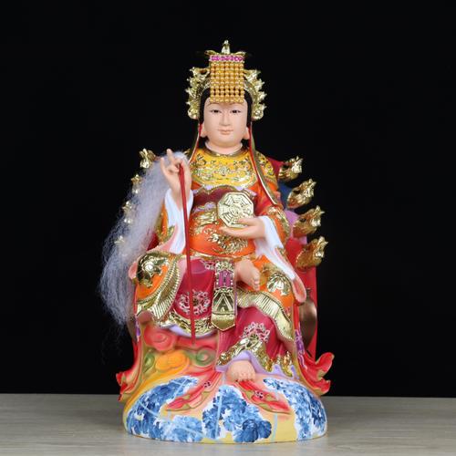 九凤椅地母娘娘神像后土娘娘像地母元君后土夫人佛像宗教神像摆件