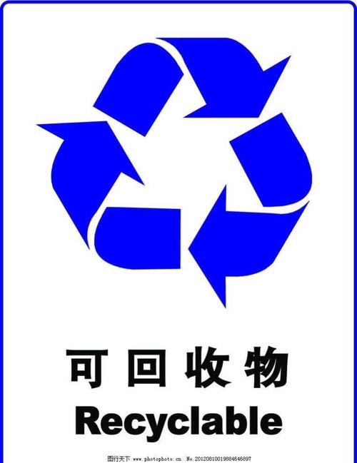 再生利用价值较高,能时入废品回收渠道的垃圾;投入蓝色垃圾桶;鼓励