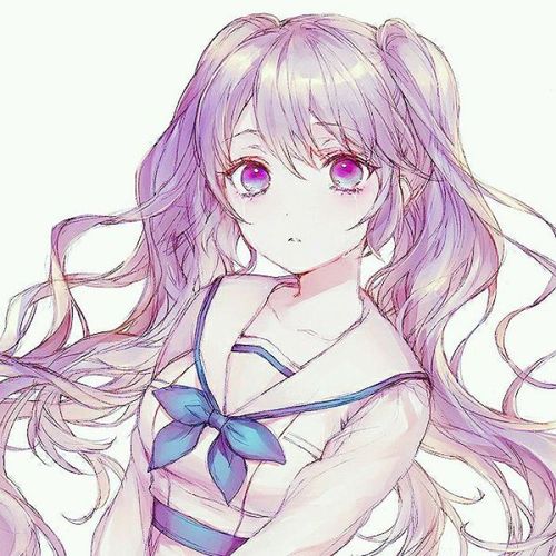 [kili]二次漫头 动漫 卡通 女头 贴吧暴徒 少女 紫色 可爱 谜忧酱