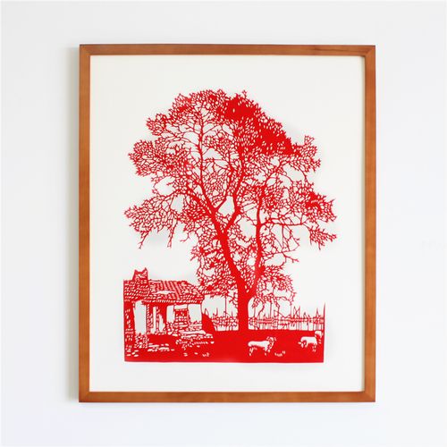 【多幅风景】45*35cm剪纸画 装饰画 时尚风景剪纸 纯手工剪纸作品
