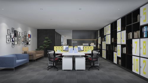 现代商务会所风格装修效果图