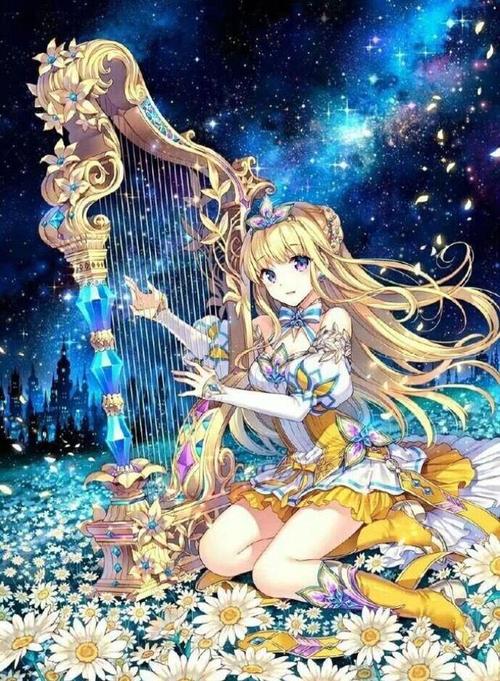 二次元动漫少女 踏遍世间花海星河 只想为你搜集最美