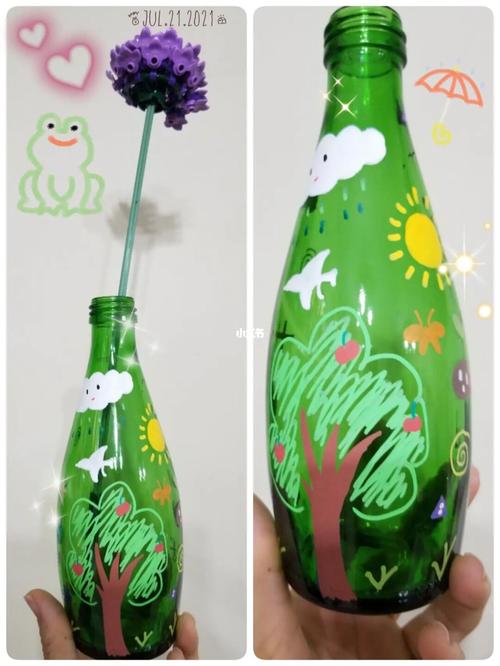 玻璃繪畫_丙烯画_丙烯画玻璃瓶_文化_绘画