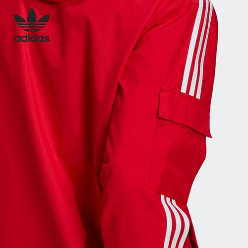 迪达斯三叶草新年外套2021牛年运动服本命年红色夹克