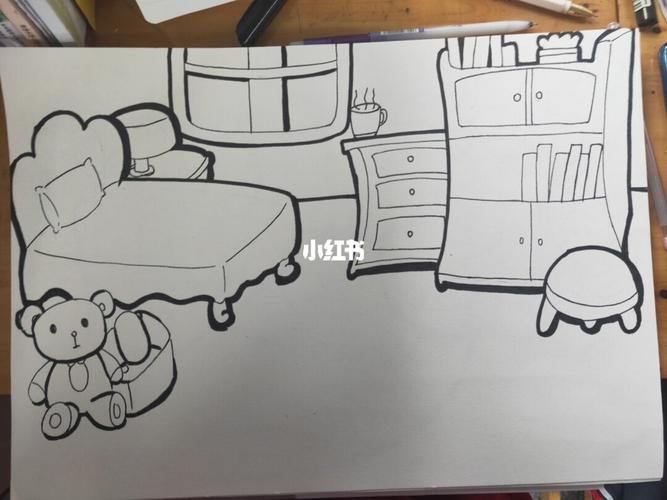 室内场景简笔画——厨房,浴室,卧室,客厅…emmm,喜欢点个心叭
