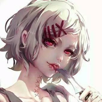 女生动漫二次元头像帅气酷酷的眼睛流血头像