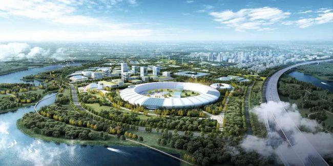光谷科学岛三面环湖,未来一路至湖边的便道路基也已贯通,正忙着做路面