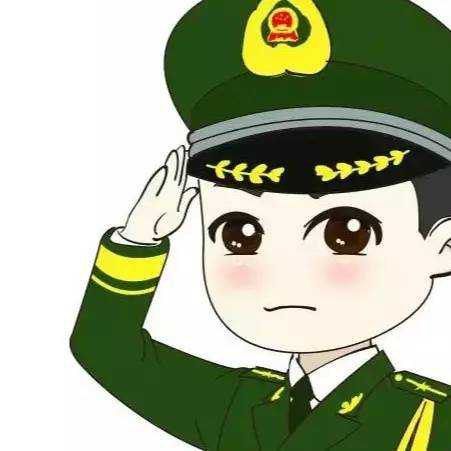 卡通头像武警