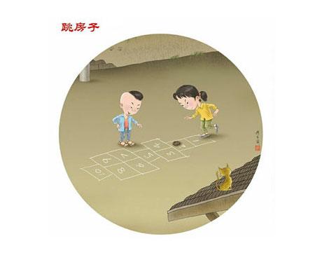 爷爷奶奶童年的游戏---傅显渝漫画