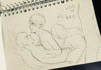 绘画人体cp动作(bl)