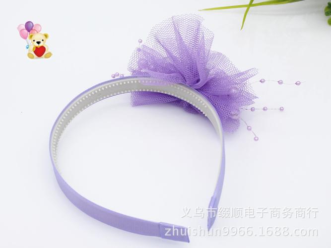 儿童时尚花朵发饰小玫瑰花挂珠发箍 漂亮公主裙配饰礼品头箍头扣