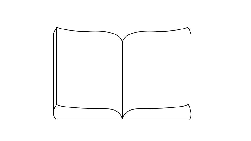 3,然后在书的下面花上一圈边框.