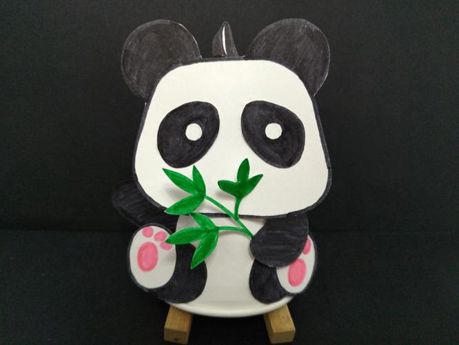 儿童手工制作,巧妙利用一次性纸杯diy超可爱大熊猫的手工制作方法