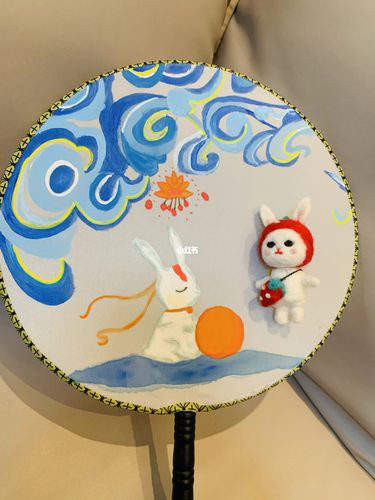 手绘团扇_团扇_手绘_手工制作_素材_我的手工日常_文化_绘画