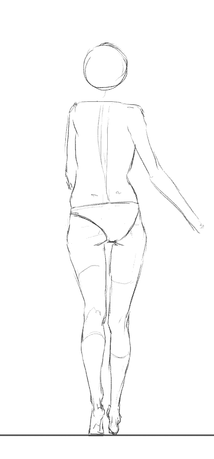 人物素描手绘动态gif动画