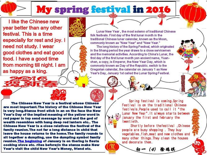 春节手抄报(英文版)