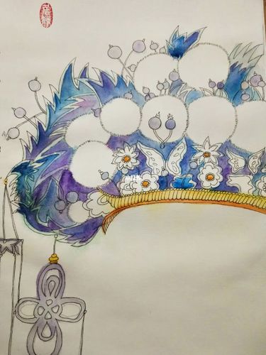 凤冠_插画_临摹_原创插画_潮流_潮流艺术_潮流插画