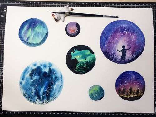 日常涂鸦星空