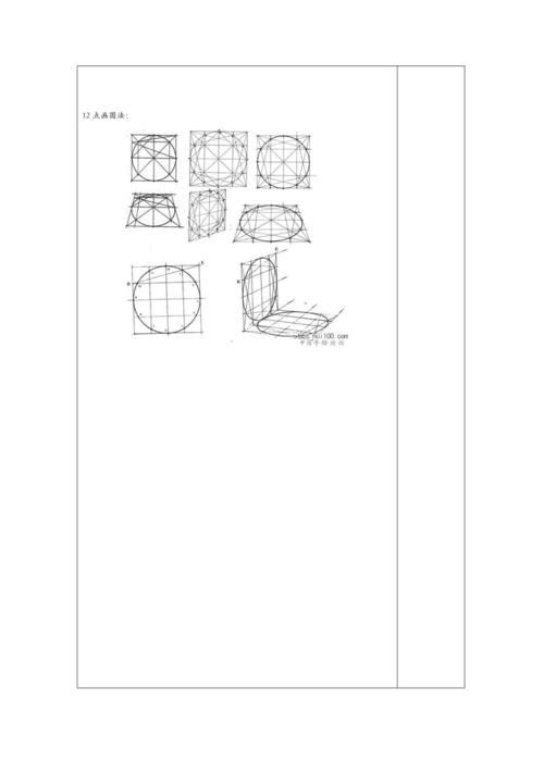 圆的透视图画法