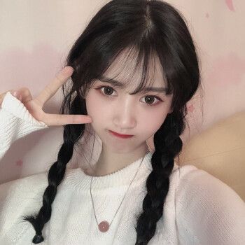 假发女长发空气刘海麻花辫子长直发网红可爱双马尾自然双辫全头套自然