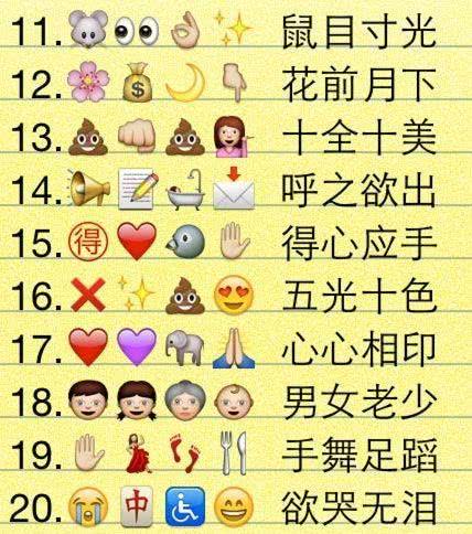 常用表情组成语,猜成语:三十四个成语的表情,拿走,不