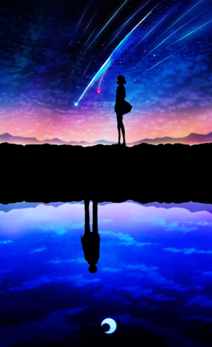 手机壁纸星空特辑第18期星空下唯美背影byb站盐泽2021年6月28日