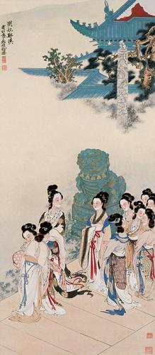 徐燕孙工笔仕女人物画