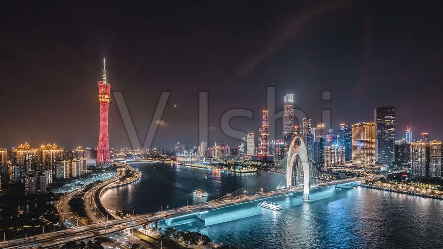 【4k原创】广州塔猎德大桥夜景_4096x2304_高清视频