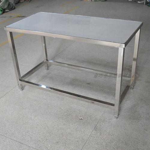 不锈钢桌子长方形洁净区试验台定制小台子商用加厚单层304工作台 - 金