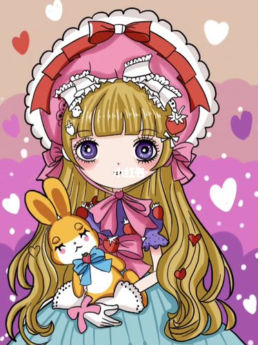 女孩漫画临摹卡_临摹_漫画_临摹卡_文化_绘画